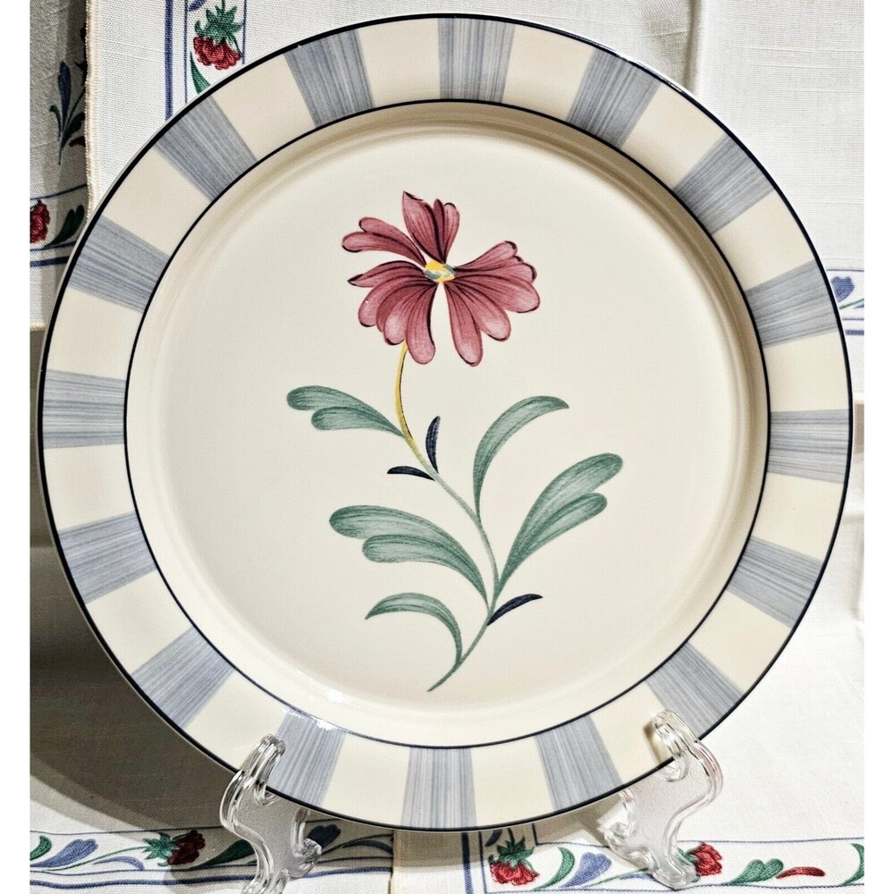 Lenox Poppies on Blue Botanical Accent Luncheon Plate